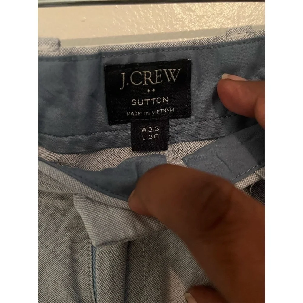 J.Crew Sutton Men's Chino Pants Blue‎ Slim Fit Size 33x30